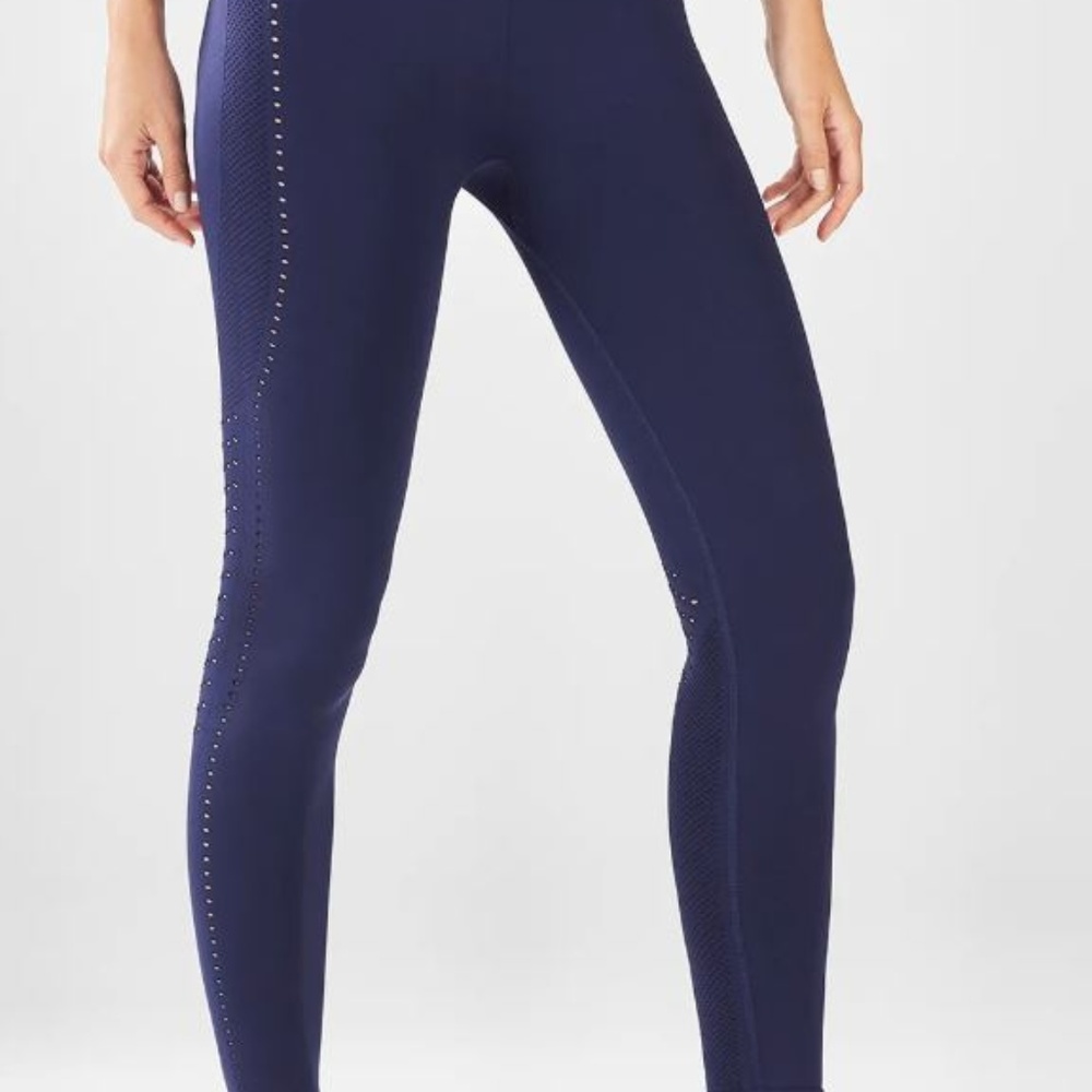 Fabletics Navy Blue Leggings with detailing
